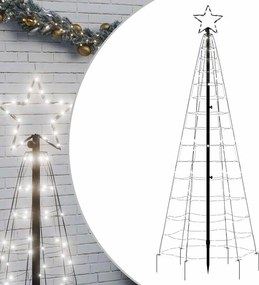 vidaXL hideg fehér LED karácsonyfa tüskékkel 220 LED 180 cm