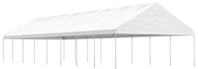 fehér polietilén pavilon tetővel 17,84 x 5,88 x 3,75 m