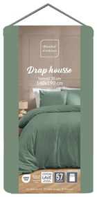 Zöld lepedő 140x190 cm Linella – douceur d'intérieur