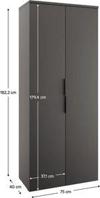 Szekrény, antracit, ADAPO ADP01