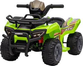 HOMCOM Gyerek Quad Elektromos 6V Gyermek Quad Előre Mozgással, Zenével, Elektromos Quad 1,5-3 Éves Gyerekeknek Zöld | Aosom