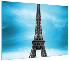 Eiffel torony és a kék autó kép (70x50 cm)