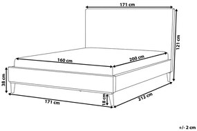 Franciaágy 160 cm BARON (ágyráccsal) (zöld). 1007167