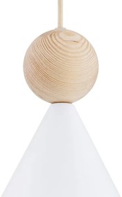 Argon 8629 - Csillár zsinóron KEGEL 1xE27/15W/230V fehér