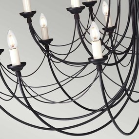 Elstead Lighting CARISBROOKE CB18-BLACK Csillár 18x60W/E14