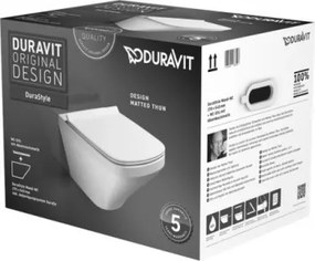 Duravit Durastyle Rimless fali wc szett, ülőkével 45510900A1