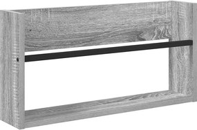 vidaXL Magazin állvány polcokkal Szürke Sonoma 60 x 12 x 30 cm Faanyag
