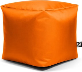 Narancssárga bőrutánzat gyerek babzsákfotel Cube M – So Soft?