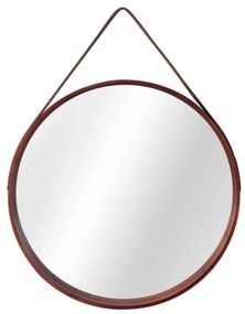 Tutumi Tutumi, kerek tükör 59 cm barna csíkon NBKL-18013, sötétbarna, HOM-09696