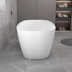 Erga Aspen, szabadon álló kád 170x78 cm + leeresztő csavar, fehér fényes, ERG-ASPEN-170078-WH-WH