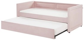 Egyszemélyes ágy 200 x 90 cm Tully (rózsaszín) (ágyráccsal). 1081413