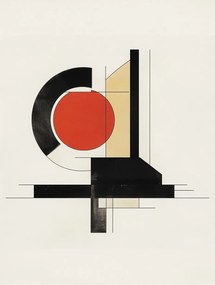 Vászonkép Canvas Grafika Geometria Kör Absztrakt Bauhaus 60x80