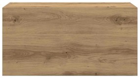 kézműves tölgy szerelt fa fali fürdőszobaszekrény 60x25x30 cm
