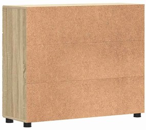 Széf fiókkal tárolóval sonoma tölgy 88.5 x 30.5 x 73 cm Faanyag