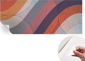 Öntapadós Dekoratív Fotótapéta Hálószobába Színes hullámok 250x104 cm