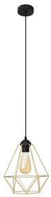 Csillár zsinóron KARO 1xE27/15W/230V arany/fekete