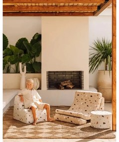 Fehér buklé-zsenília gyerek fotel Terrazzo Cloud – Wigiwama