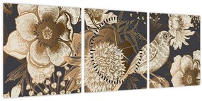 Kép - Aranykert (órával) (90x30 cm)