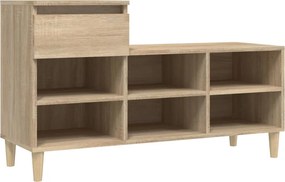 vidaXL sonoma tölgy színű szerelt fa cipőszekrény 102x36x60 cm