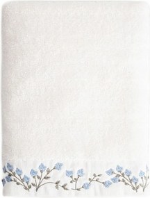 Tiana törölköző hímzett kék virágokkal 70x130 cm Homla