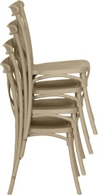 Rakásolható szék, szürkésbarna, SAVITA