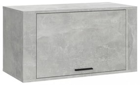betonszürke szerelt fa fali cipőszekrény 70 x 35 x 38 cm