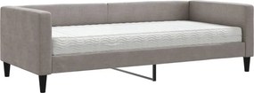 vidaXL tópszínű szövet kanapéágy matraccal 90 x 200 cm