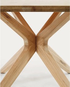 Étkezőasztal tölgyfa dekoros asztallappal 100x200 cm Armande – Kave Home