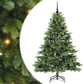 vidaXL Mű karácsonyfa 150 LED-del állvánnyal Zöld 150 cm PE és PVC
