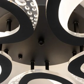 Brilagi - LED Dimmelhető felületre szerelhető csillár TWIST LED/65W/230V 3000-6500K fekete + távirányító