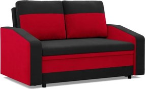 Hewlet kanapé, szövet anyag, fekete - piros