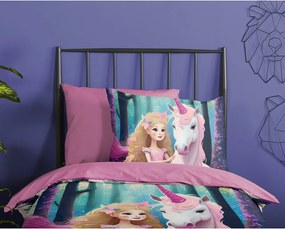 Rózsaszín egyszemélyes-hosszabbított mikroszálas gyerek ágyneműhuzat 140x220 cm Julia – Good Morning