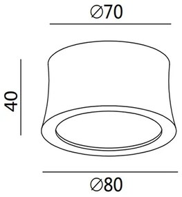 Fabas 3440/71/102 - LED Spotlámpa PONZA 1xLED/7W/230V