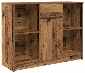 antik fa szerelt fa tálalószekrény fiókos 101x35x76 cm