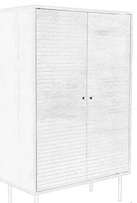 Barna szekrény diófa dekorral 80x130x40 cm Stripes – White Label