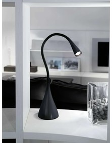 Eglo 94677 Snapora asztali lámpa, íróasztalra, flexibilis, fekete, 330 lm, 3000K melegfehér, beépített LED, 3,5W, IP20