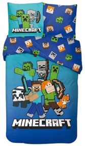 Minecraft Block World ágyneműhuzat 140×200cm, 65x65 cm