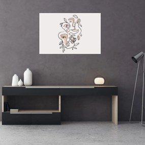 Kép - Line art arckezelés (90x60 cm)