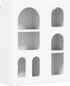vidaXL Függő szekrény polcokkal Fehér 59 x 20 x 71.5 cm Faanyag