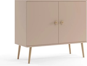 Boho Malibo komód magas lábakon 100 x 42 x 85cm matt bézs árnyalatok