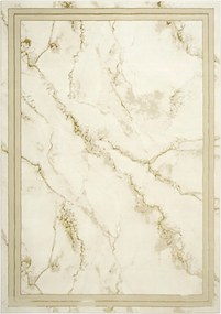 Nappali Szőnyeg Modern Márvány Krém Arany Allora Plus 120x170 cm