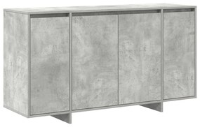 Beton Szürke Oldalszekrény Beton szürke Mérnöki fa 135 x 41 x 75 cm