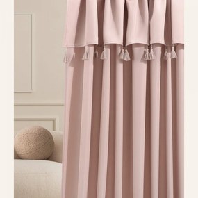 Astoria Sötétítő függöny bojtokkal ringlis világos rózsaszín 140 x 280 cm