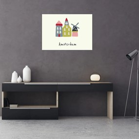 Üveg kép - Európa városai N⁰4 (70x50 cm)