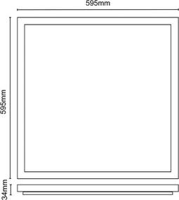 LED panel backlite 32W / 595x595 / SMD / 4000K / WH - PL5523