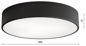 LED mennyezeti lámpa CLEO LED/43W/230V 3000K, 40 cm, fekete