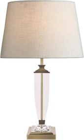 LAURA ASHLEY 3553066-Q CARSON Kristály Asztali lámpa Antik sárgaréz, Fehér B22 IP20