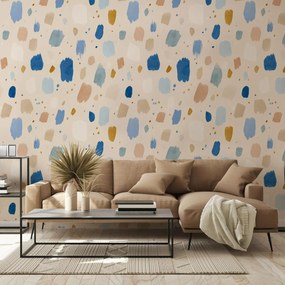 Fotótapéta - Kék-bézs foltok (147x102 cm)