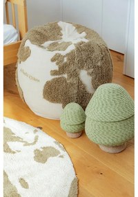 Zöld-krémszínű gyerek babzsákfotel World Map – Lorena Canals