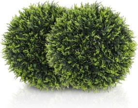 HOMCOM 2 darabos műcédrus, 45 cm-es beltéri növény, dekoratív növények otthonra, irodába, folyosóra, kertbe, zöld | Aosom